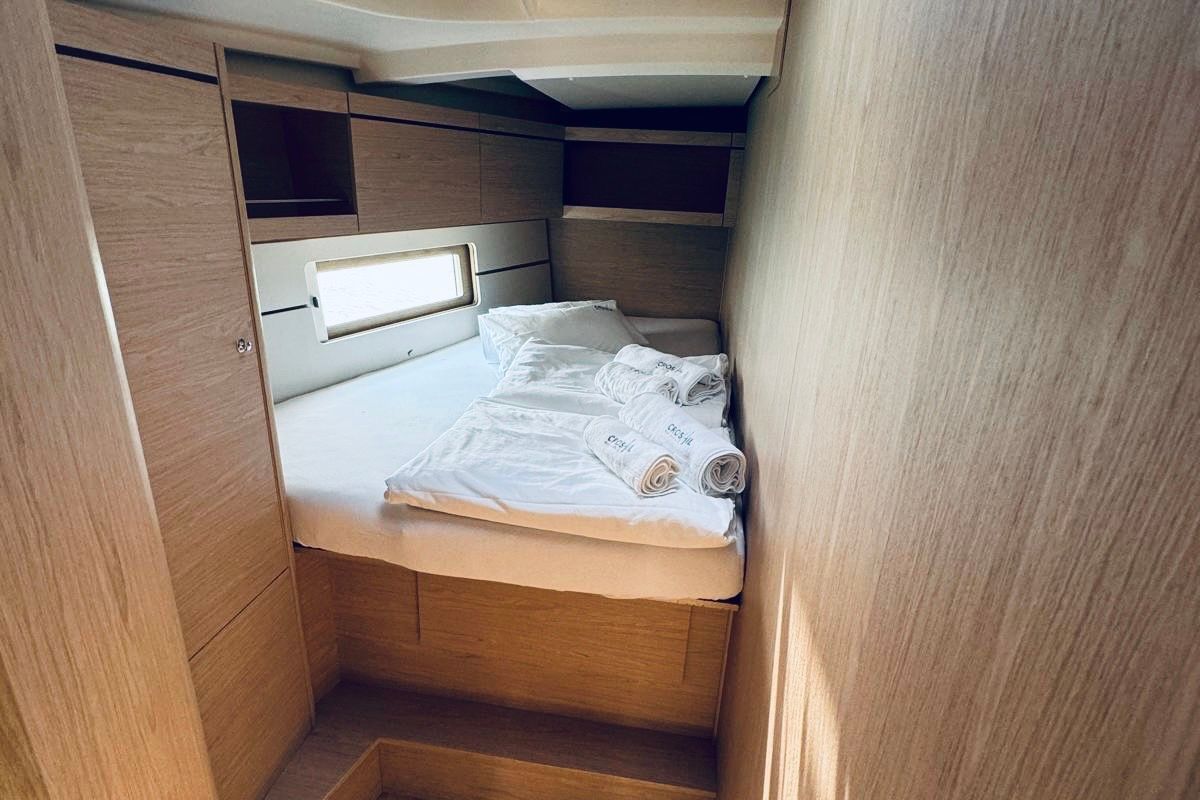 Cabin on ARYA, a Beneteau Oceanis 46.1 sailboat at Novi Vinodolski, Croatia