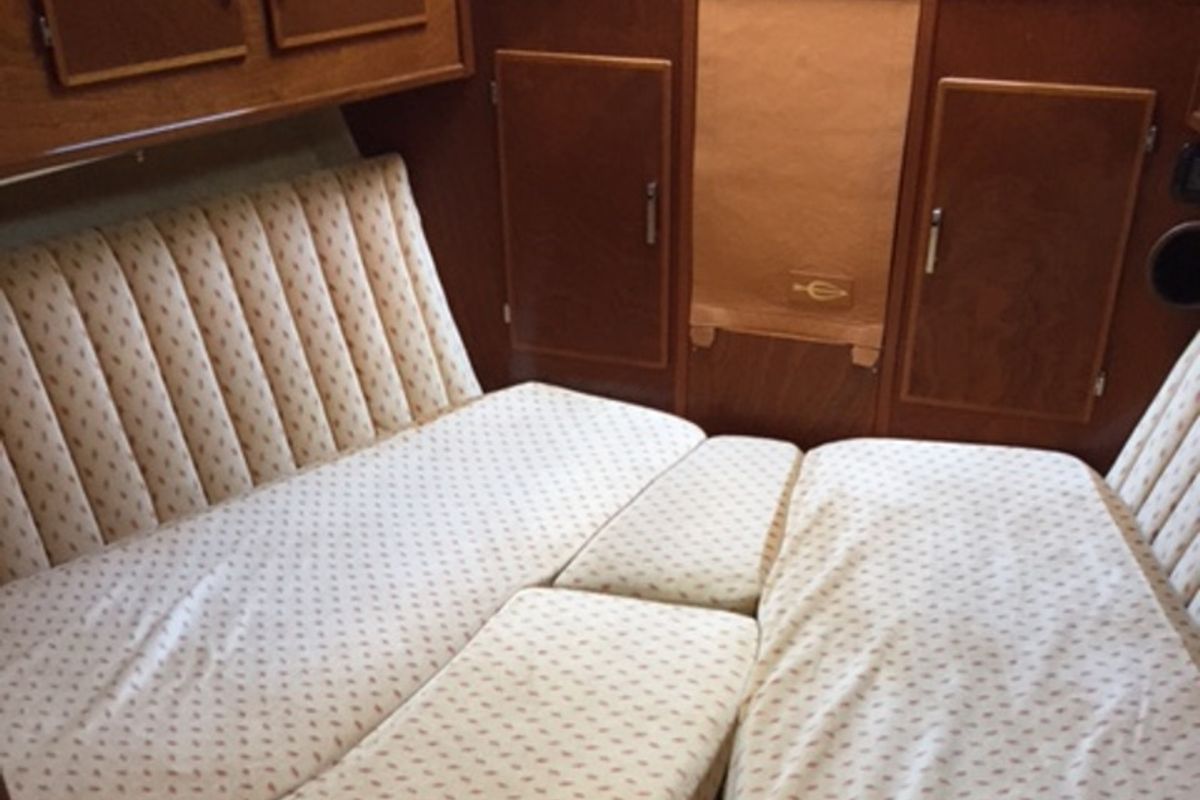 Cabin on Libertas, a Amel Supermaramu sailboat at Piombino, Italy
