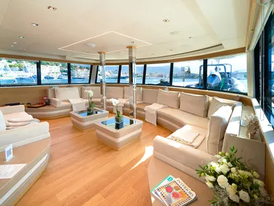 Salon of ARGO, a Gulet Luxury Motor Yacht yacht at Split, Croatia