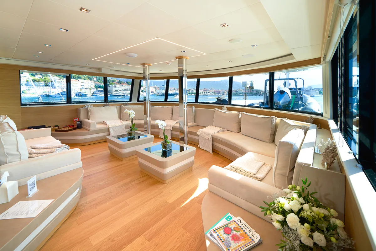 Salon of ARGO, a Gulet Luxury Motor Yacht yacht at Split, Croatia
