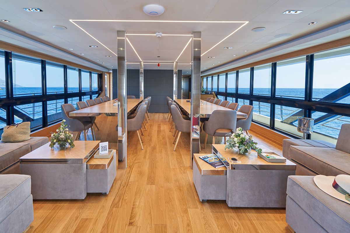 Salon of ARGO, a Gulet Luxury Motor Yacht yacht at Split, Croatia