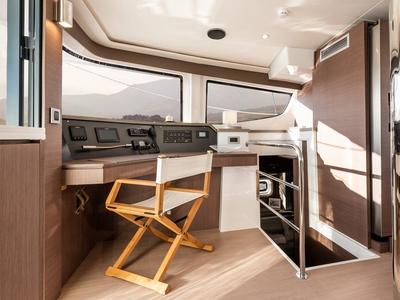 Cockpit of Azuréa, a Bali 4.6 catamaran at Grad Kaštela, Croatia