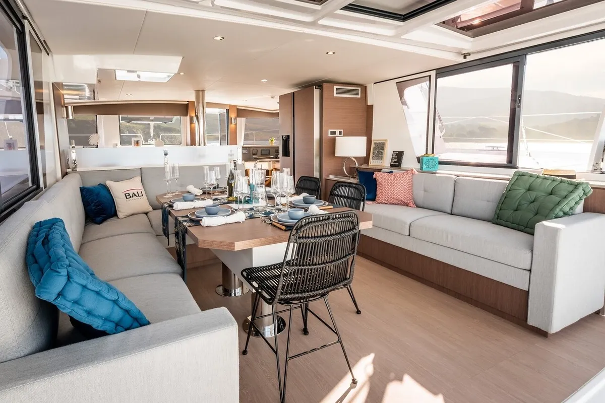 Salon of Azuréa, a Bali 4.6 catamaran at Grad Kaštela, Croatia