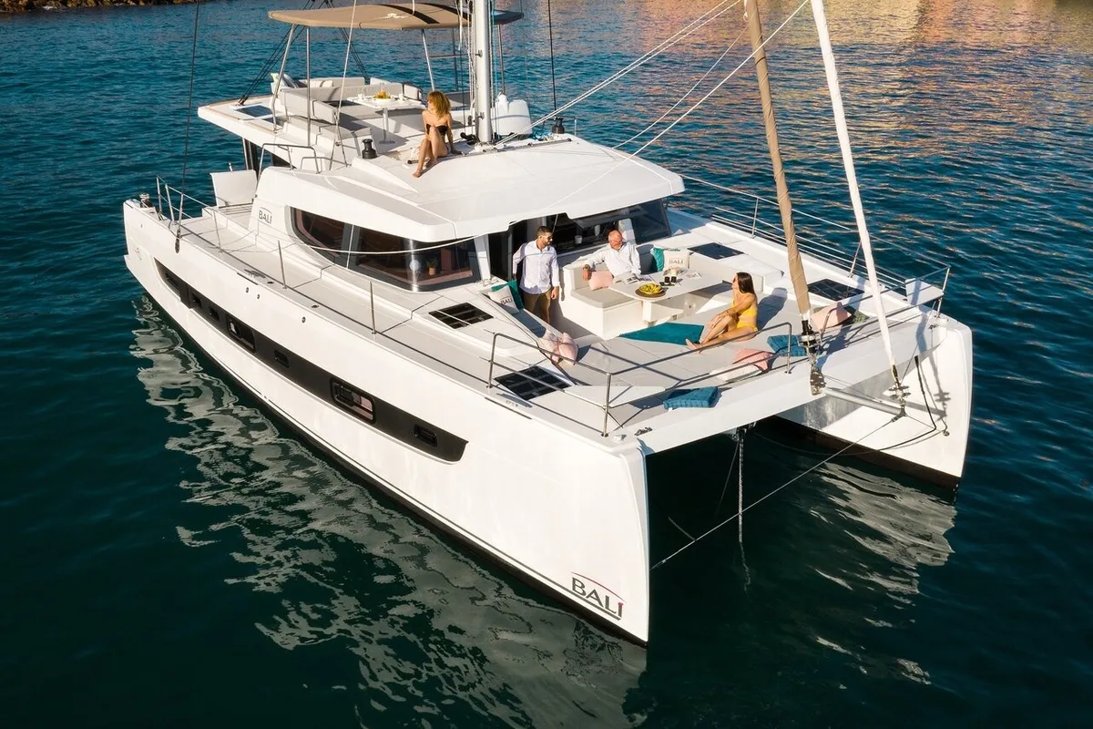 Exterior view of Azuréa, a Bali 4.6 catamaran at Grad Kaštela, Croatia