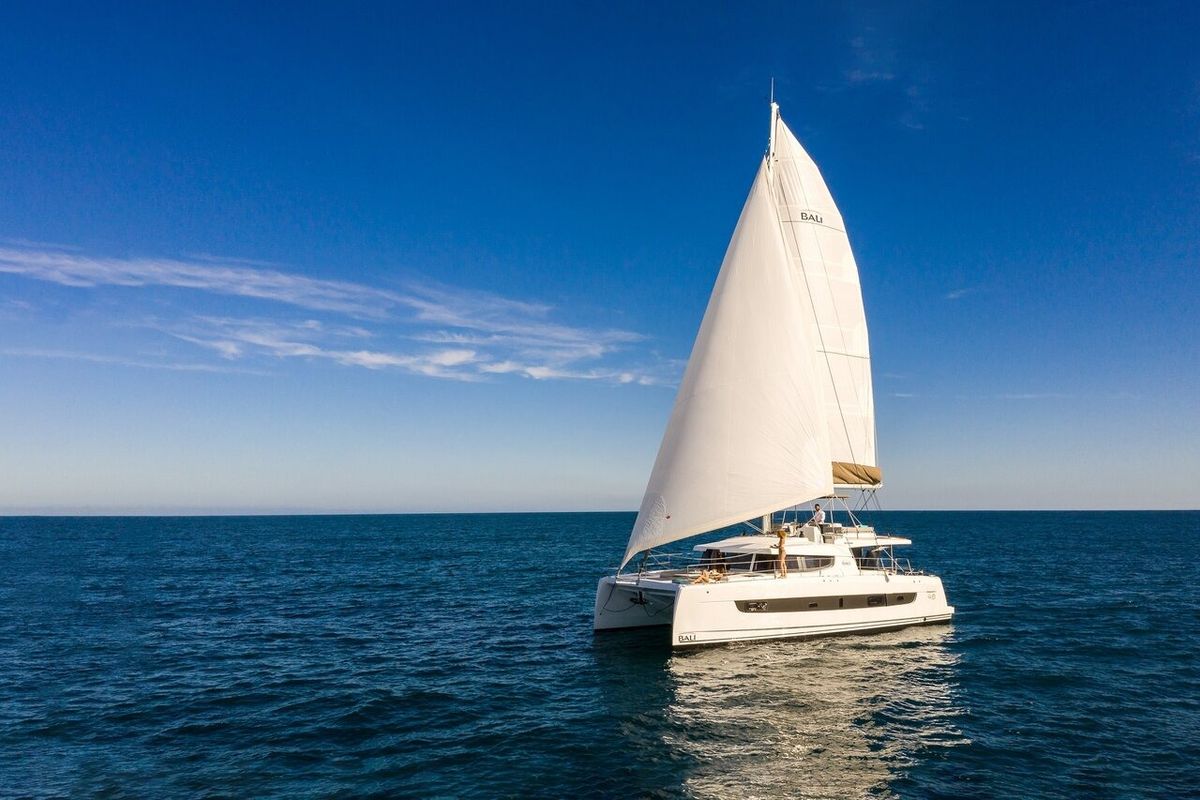 Exterior view of Azuréa, a Bali 4.6 catamaran at Grad Kaštela, Croatia