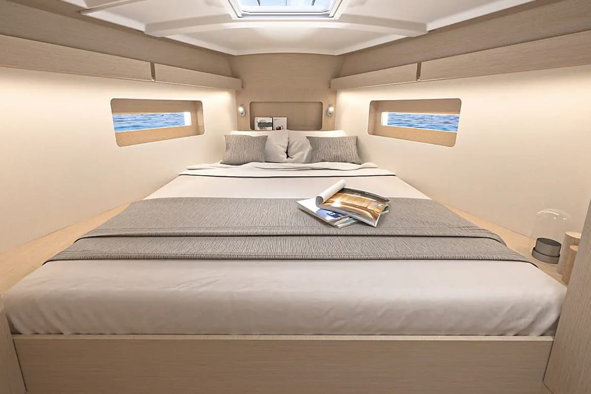 Cabin on Mercator, a Beneteau Oceanis 37.1 sailboat at Municipal Unit of Lefkada, Greece