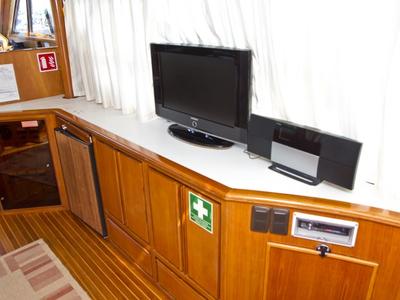 Salon of Royal, a Yaretti 1910 yacht at Primošten, Croatia