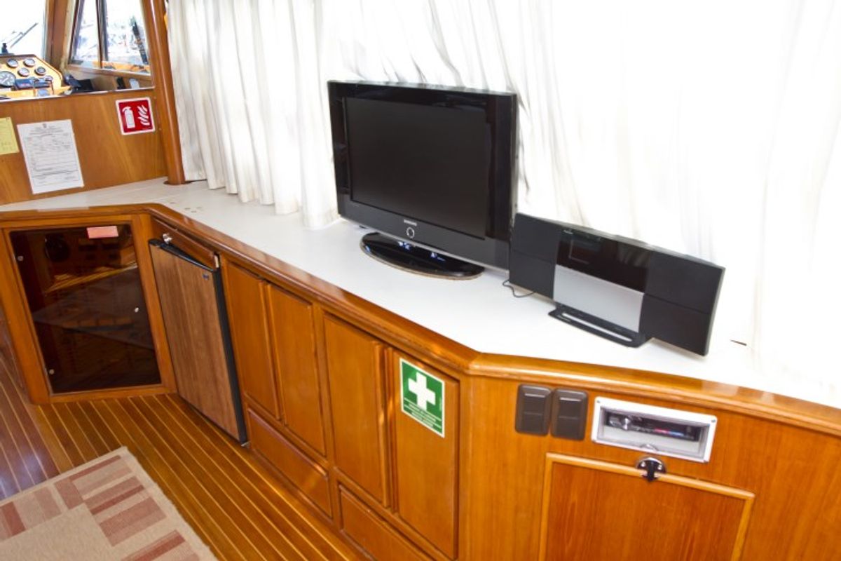 Salon of Royal, a Yaretti 1910 yacht at Primošten, Croatia