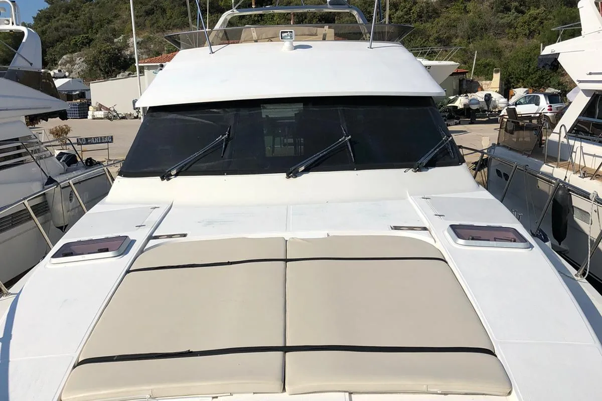 Deck of Royal, a Yaretti 1910 yacht at Primošten, Croatia