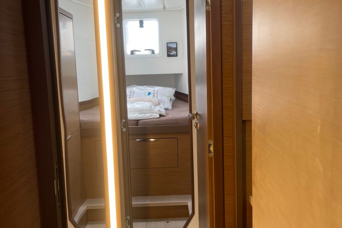 Cabin on CATALINA, a Lagoon 40 catamaran at Athens, Greece
