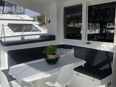 Deck of CATALINA, a Lagoon 40 catamaran at Athens, Greece