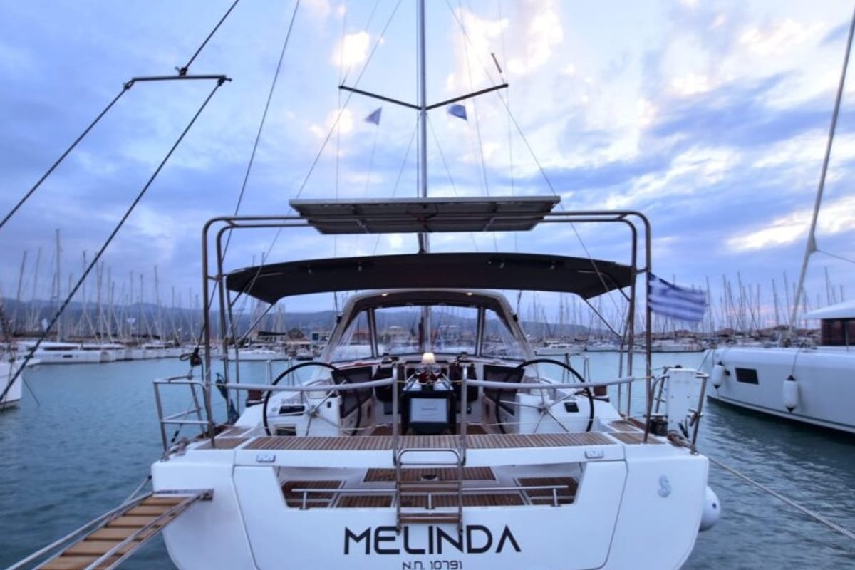 Melinda, a Beneteau Oceanis 45 sailboat at Municipal Unit of Lefkada, Greece
