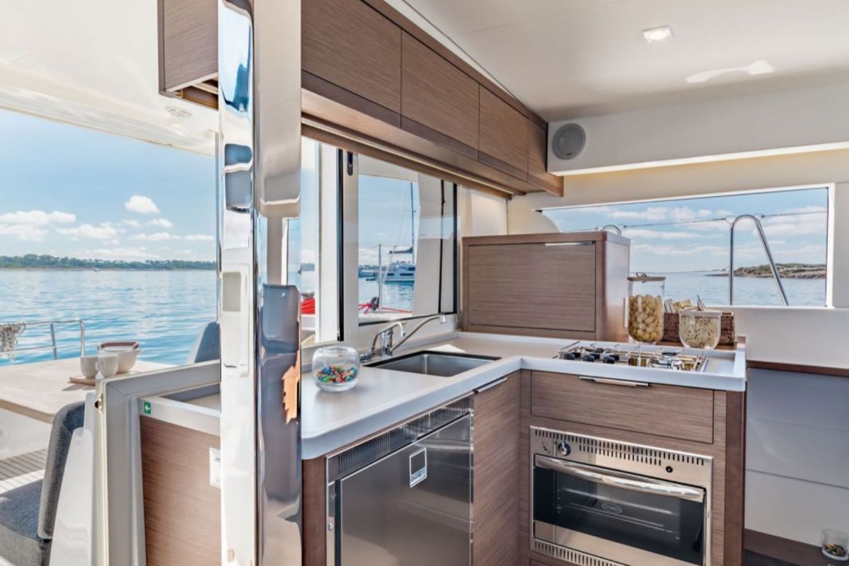 Galley of Solentia, a Lagoon 40 catamaran at Rogač, Croatia