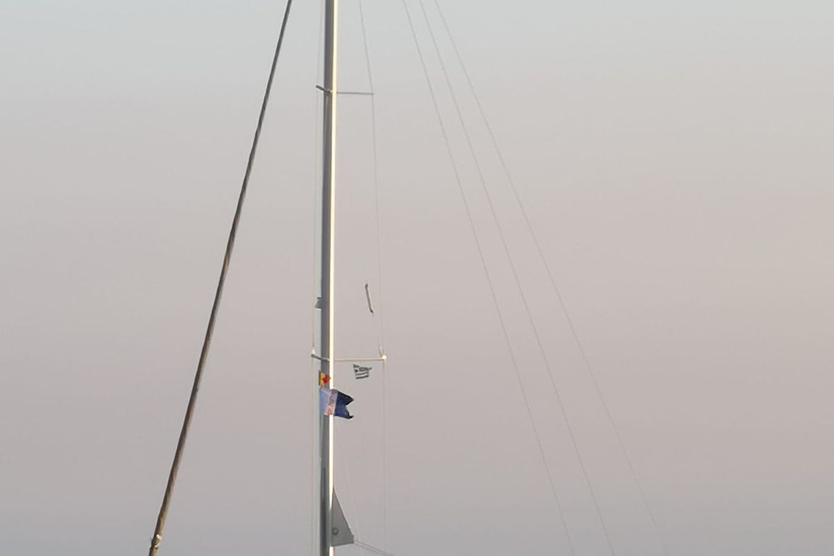 Exterior view of Aurora, a Jeanneau Sun Odyssey 45DS sailboat at Volos Municipality, Greece
