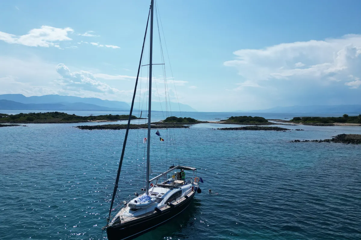 Exterior view of Aurora, a Jeanneau Sun Odyssey 45DS sailboat at Volos Municipality, Greece