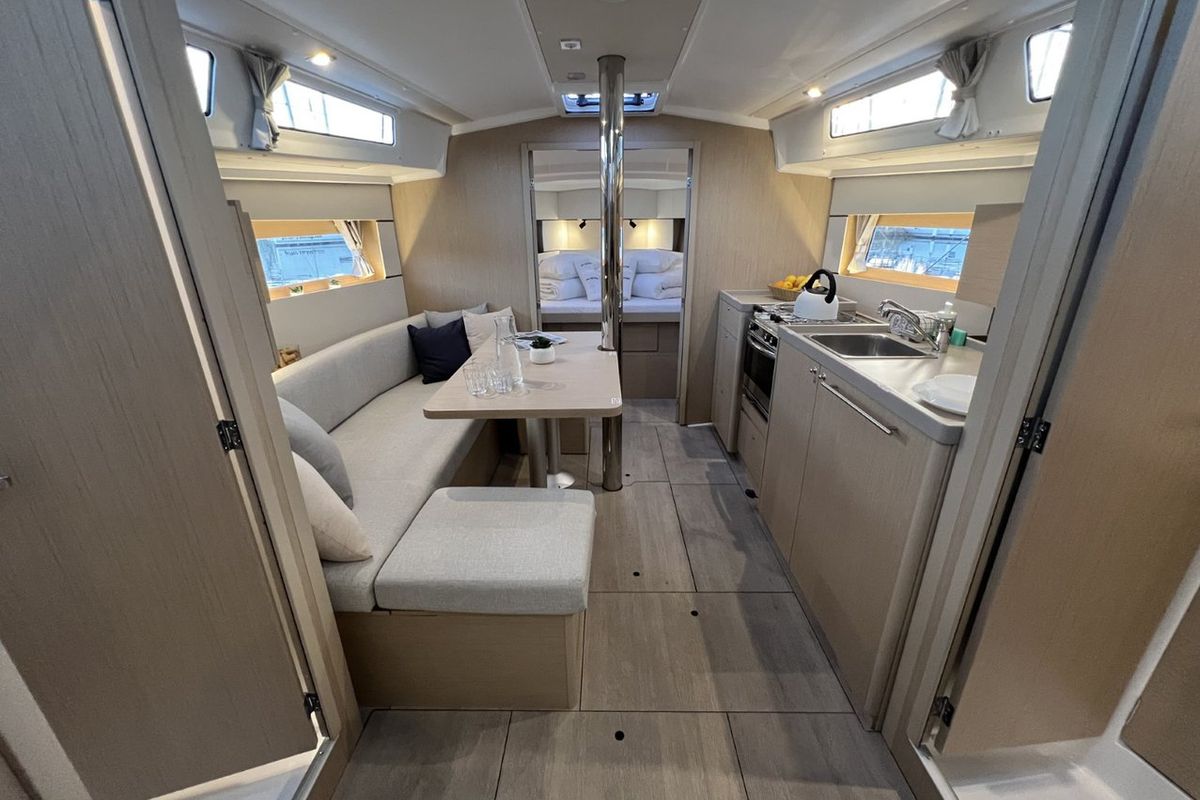 Salon of Jana, a Beneteau Oceanis 38.1 sailboat at Grad Pula, Croatia