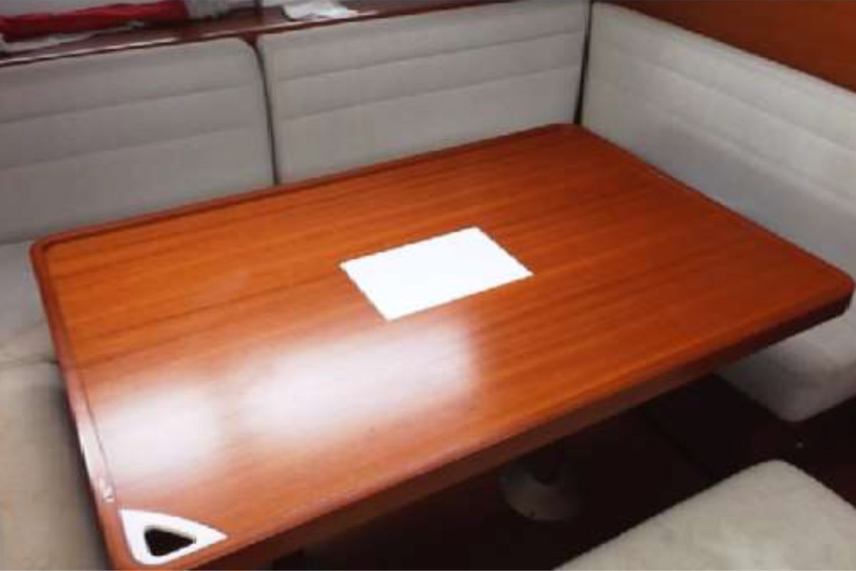 Salon of Oscar Time, a Dufour 450 Grand Large sailboat at Kalkara, Malta