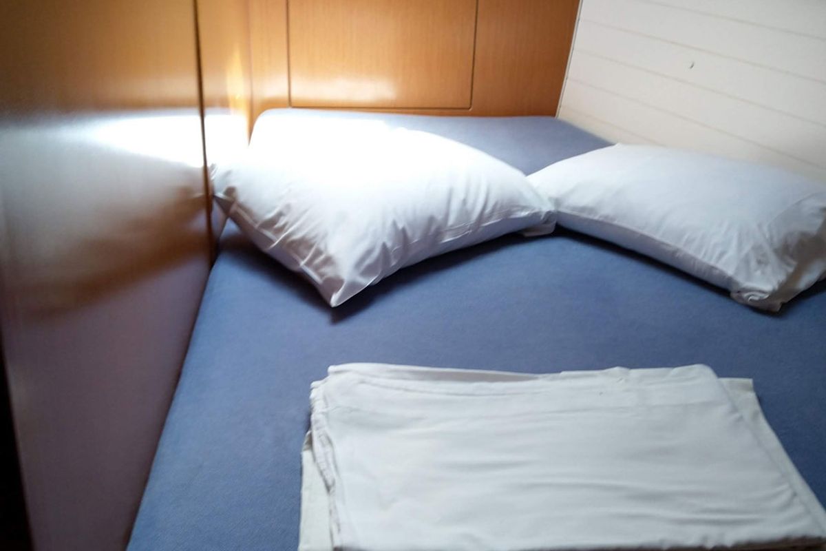 Cabin on Esperos, a Bavaria 45 Cruiser sailboat at Sami Municipal Unit, Greece