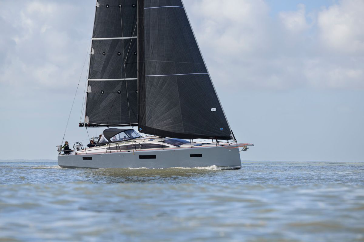Exterior view of Letibbi, a RM Yachts RM 1380 sailboat at La Rochelle, France