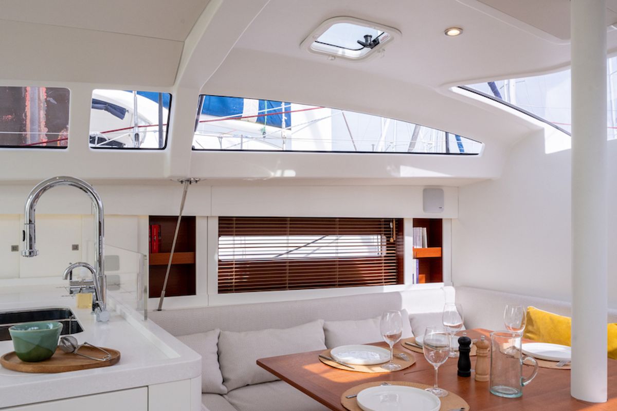 Salon of Letibbi, a RM Yachts RM 1380 sailboat at La Rochelle, France