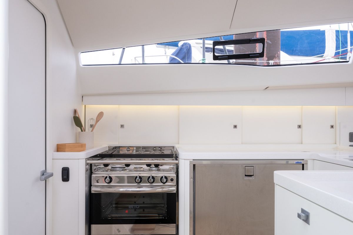 Galley of Letibbi, a RM Yachts RM 1380 sailboat at La Rochelle, France