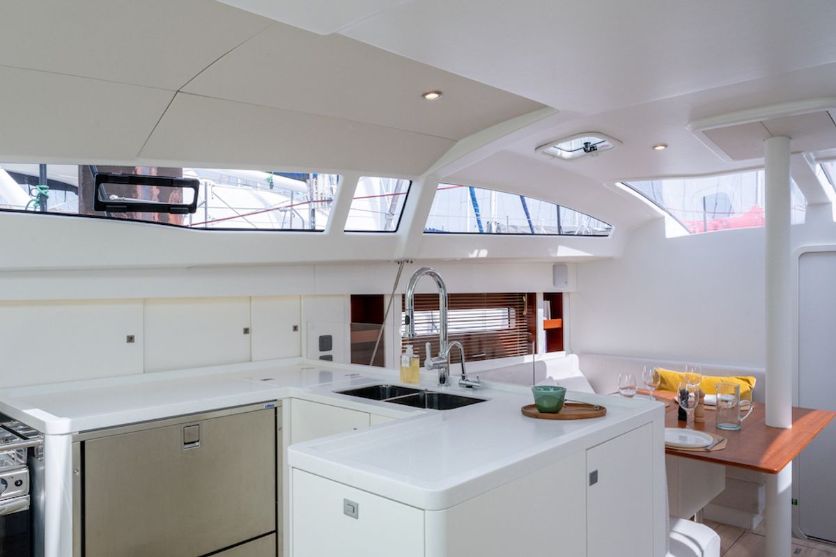 Galley of Letibbi, a RM Yachts RM 1380 sailboat at La Rochelle, France