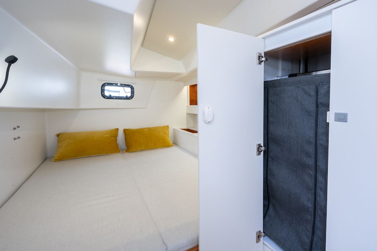 Cabin on Letibbi, a RM Yachts RM 1380 sailboat at La Rochelle, France