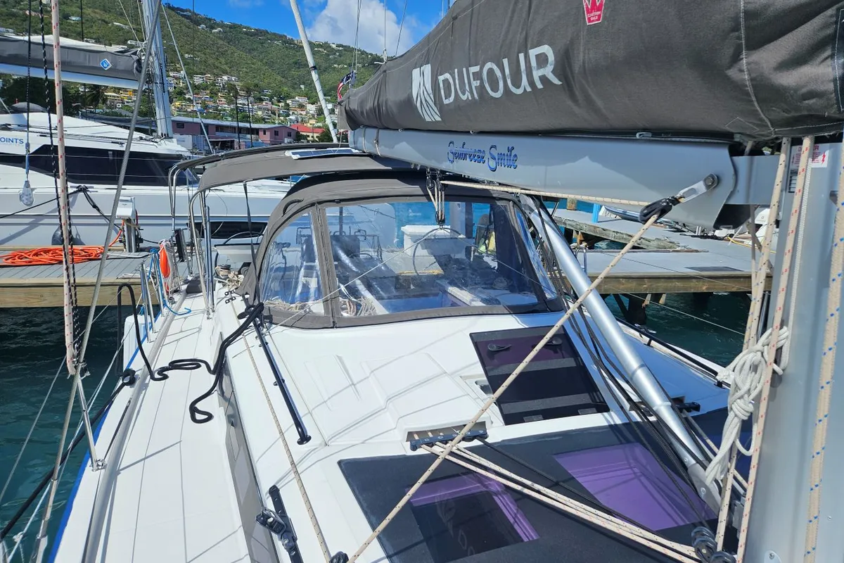 Seabreeze Smile, a Dufour 41 sailboat at Charlotte Amalie, United States