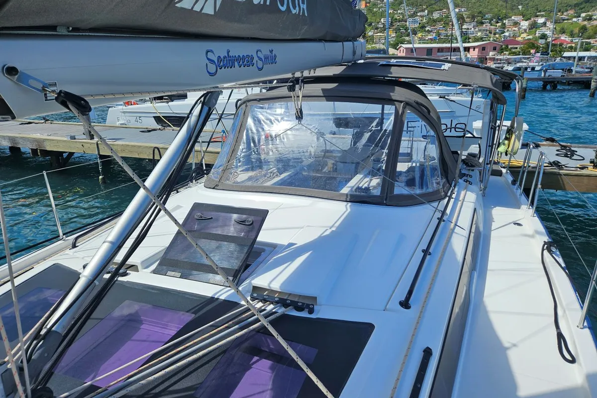 Seabreeze Smile, a Dufour 41 sailboat at Charlotte Amalie, United States