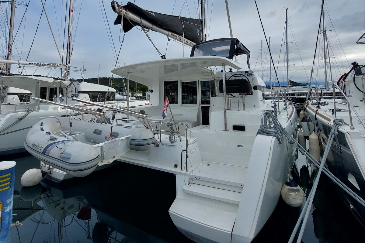 Exterior view of LANCELOT, a Lagoon 40 catamaran at Općina Sukošan, Croatia