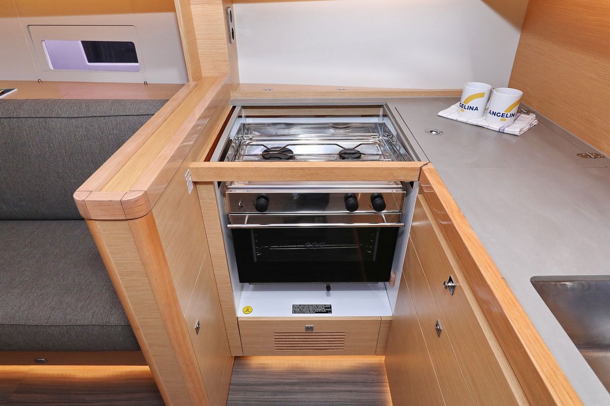 Galley of Seeadler, a Dufour 430 sailboat at Grad Vodice, Croatia