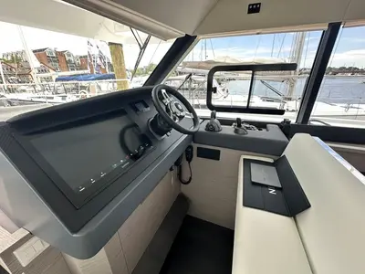 Cockpit of La Dolce Vita, a Fountaine Pajot MY6 catamaran at Chesapeake, United States