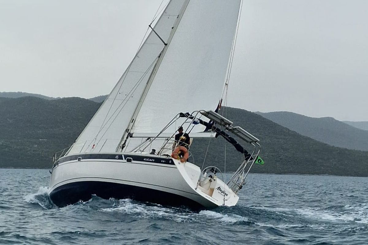 Exterior view of Maslina, a Elan 45 sailboat at Split, Croatia
