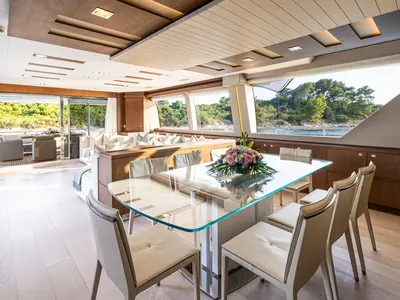 Salon of Morning Star, a Gulet Motoryacht yacht at Seget Donji, Croatia