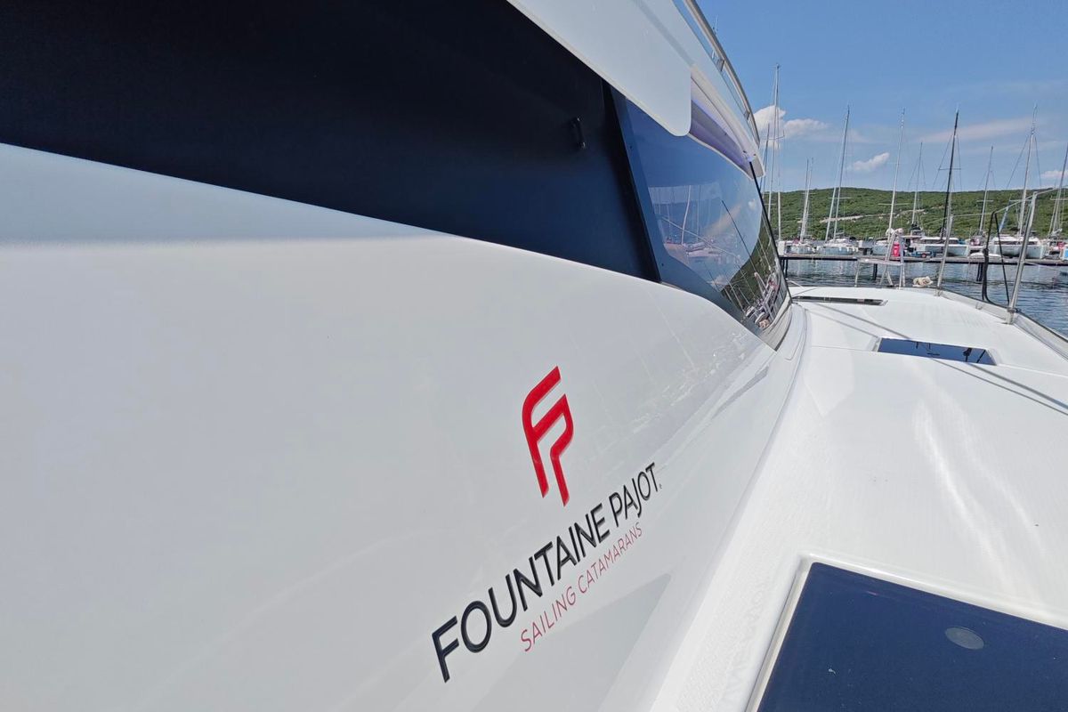 Caramita, a Fountaine Pajot Elba 45 catamaran at Punat, Croatia