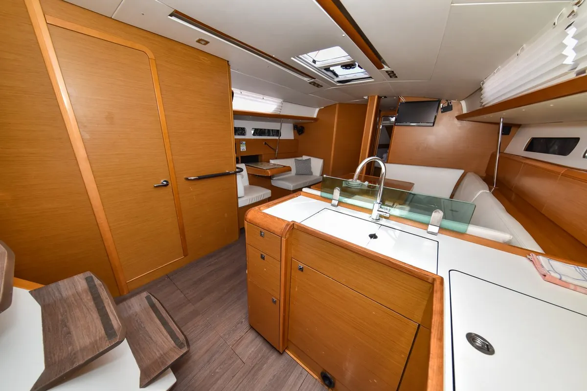 Galley of Pižulot, a Jeanneau Sun Odyssey 449 sailboat at Općina Sukošan, Croatia