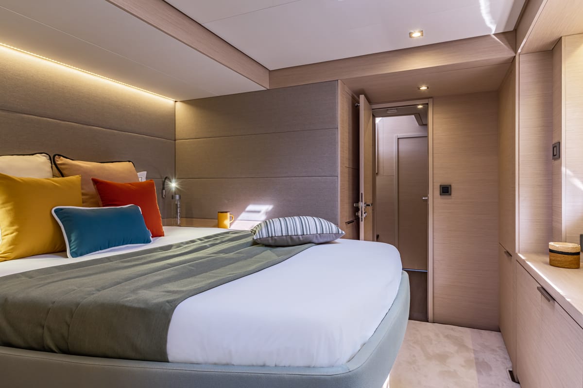 Cabin on SAILUXE - Sami, a Lagoon 55 catamaran at Olbia, Italy