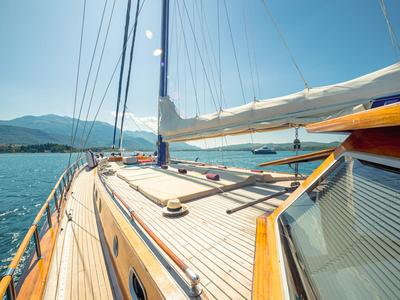 Deck of Kaptan Sevket, a Custom Made Kaptan Sevket yacht at Tivat, Montenegro