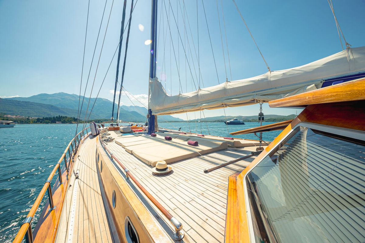 Deck of Kaptan Sevket, a Custom Made Kaptan Sevket yacht at Tivat, Montenegro