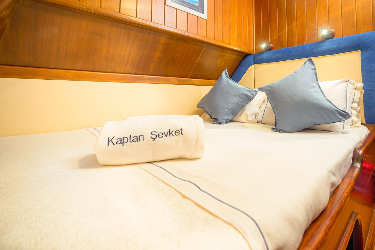 Cabin on Kaptan Sevket, a Custom Made Kaptan Sevket yacht at Tivat, Montenegro