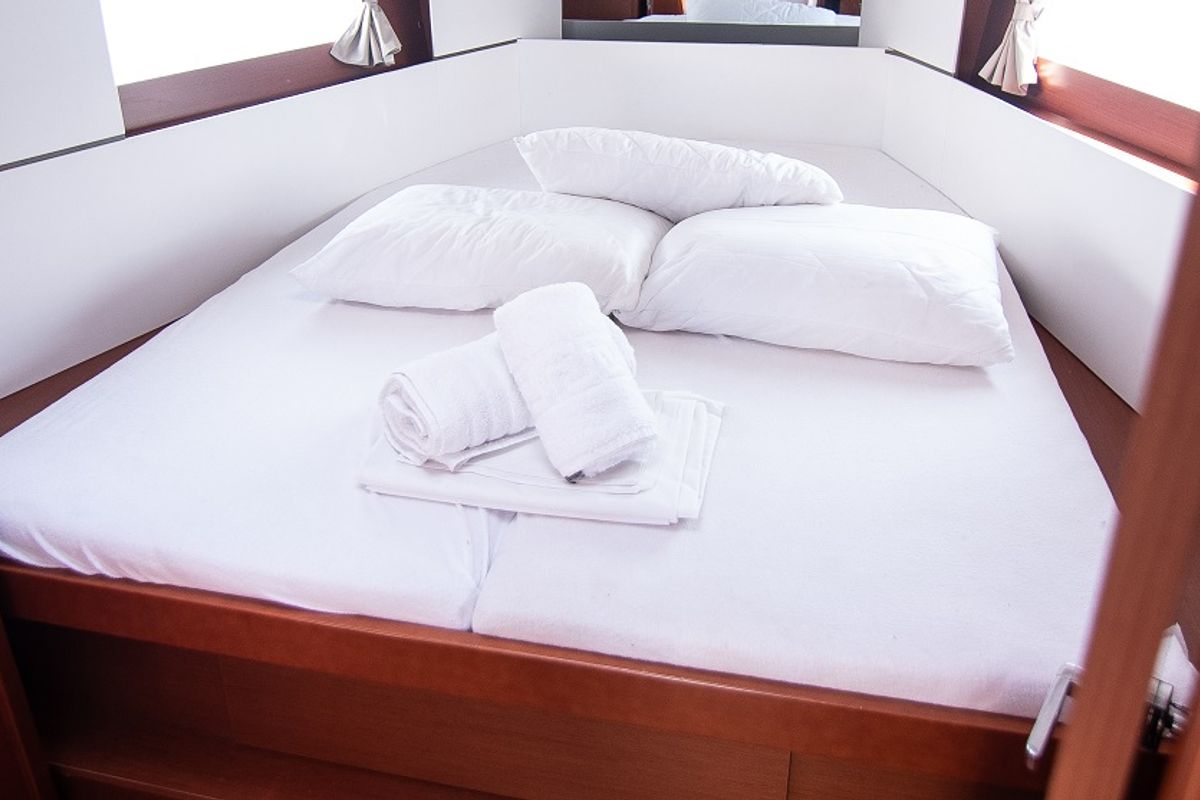 Cabin on Marisa Sails 2025, a Beneteau Oceanis 38.1 sailboat at Municipal Unit of Lefkada, Greece