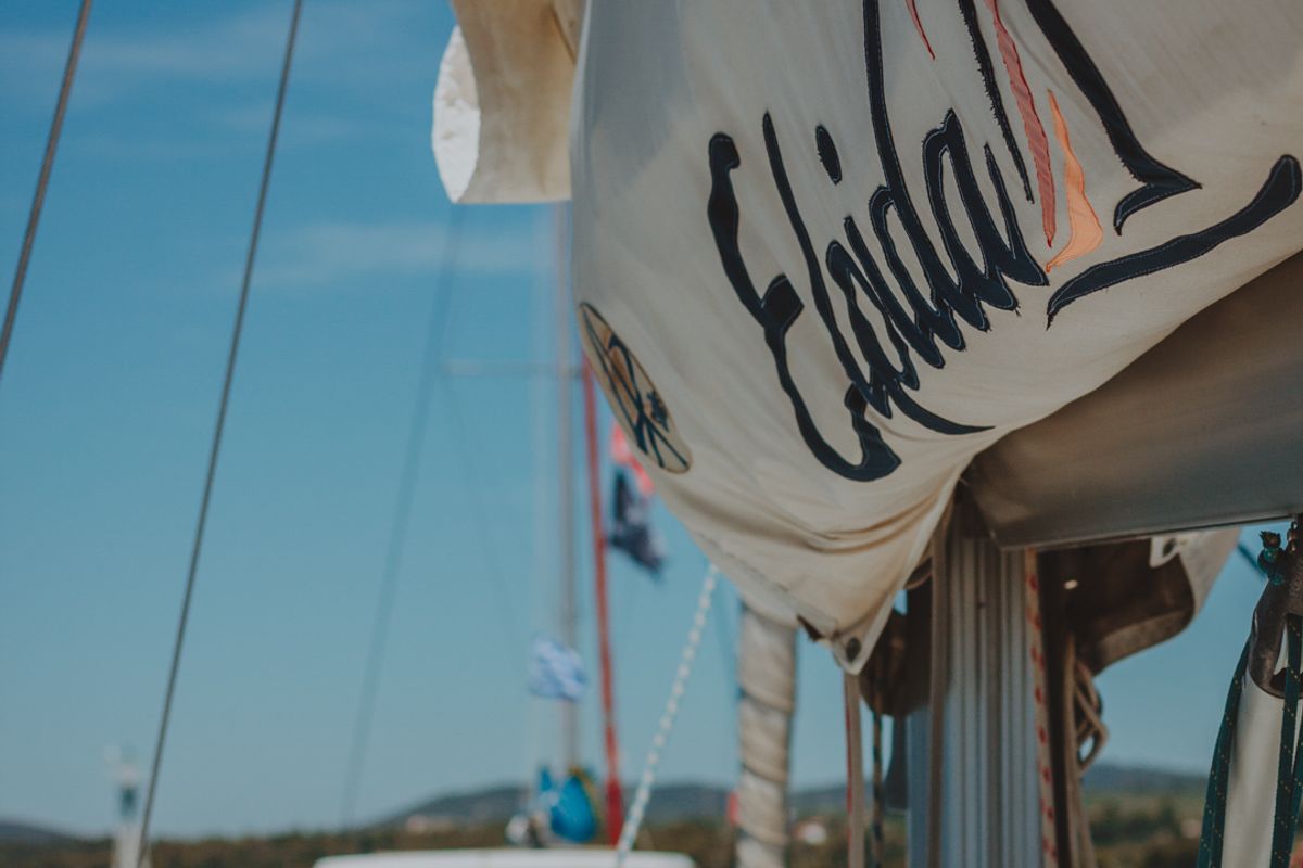 Elpida, a Jeanneau Sun Odyssey 45 sailboat at Sithonia Municipal Unit, Greece