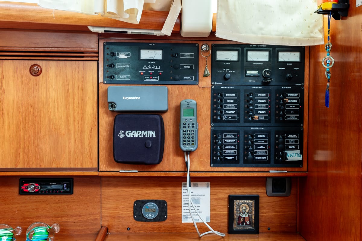 Elpida, a Jeanneau Sun Odyssey 45 sailboat at Sithonia Municipal Unit, Greece