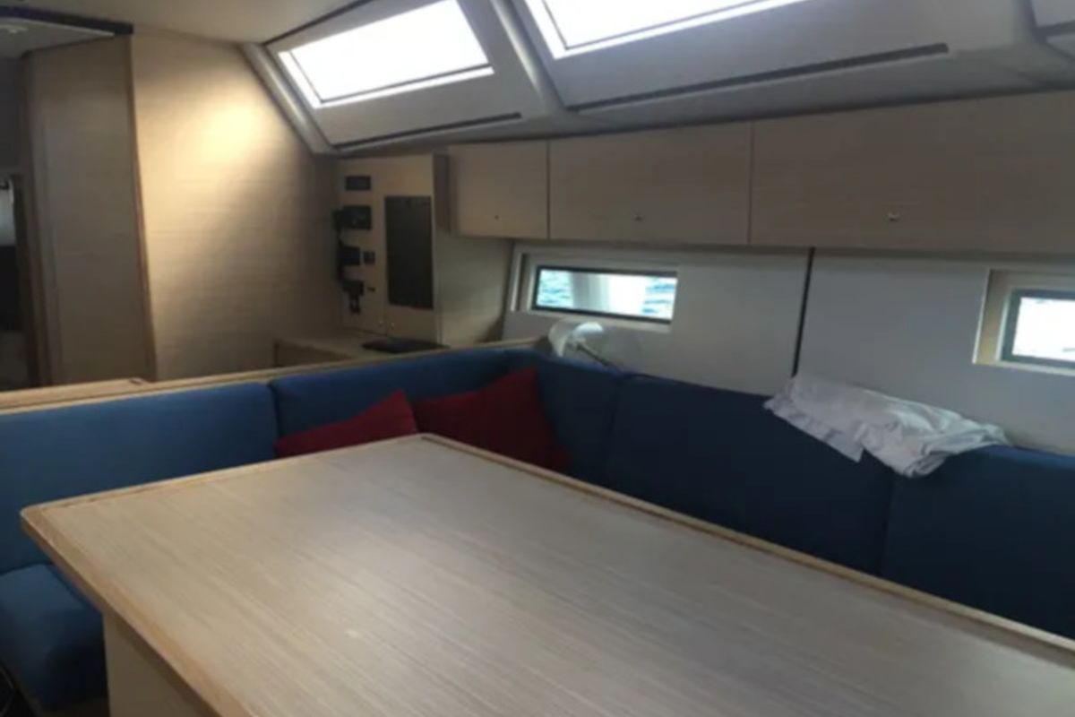 Salon of SAUTERNES, a D&D Kufner 54 sailboat at Grad Trogir, Croatia