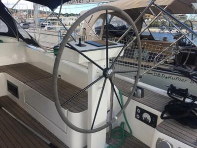 Cockpit of SAUTERNES, a D&D Kufner 54 sailboat at Grad Trogir, Croatia