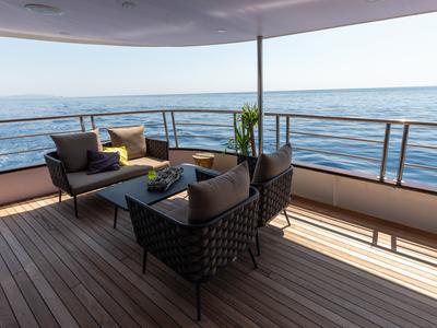Deck of Antaris, a Gulet Luxury Motor Yacht yacht at Split, Croatia