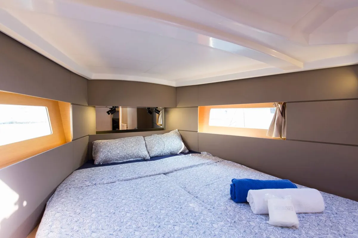 Cabin on VITA, a Beneteau Oceanis 38.1 sailboat at Barcelona, Spain
