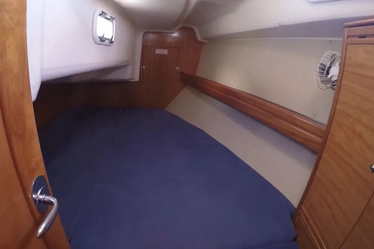 Cabin on Evi, a Bavaria 34 sailboat at Municipal Unit of Lefkada, Greece