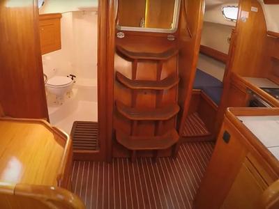Salon of Evi, a Bavaria 34 sailboat at Municipal Unit of Lefkada, Greece