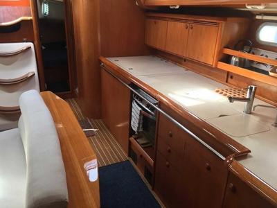 Galley of Joy, a Jeanneau Sun Odyssey 49 sailboat at Gouvia, Greece